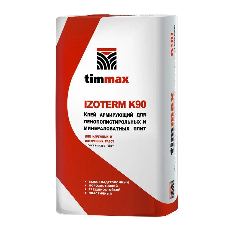 Izoterm К90 "timmax" Клей армирующий для пенополистирольных и минераловатных плит (20 кг)