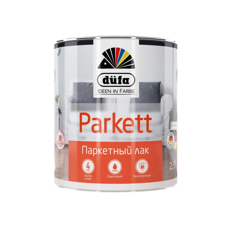 Лак паркетный полуматовый "DufaRetail" «Parkett» (750 мл)
