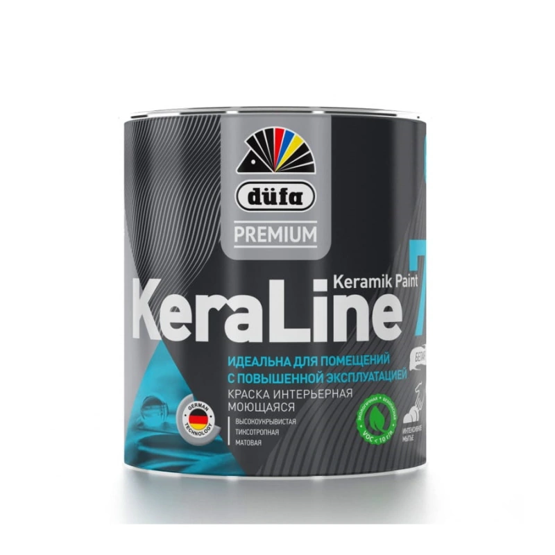 Краска Моющаяся «KeraLine 7» База 1 "Dufa Premium" (0,9 л)