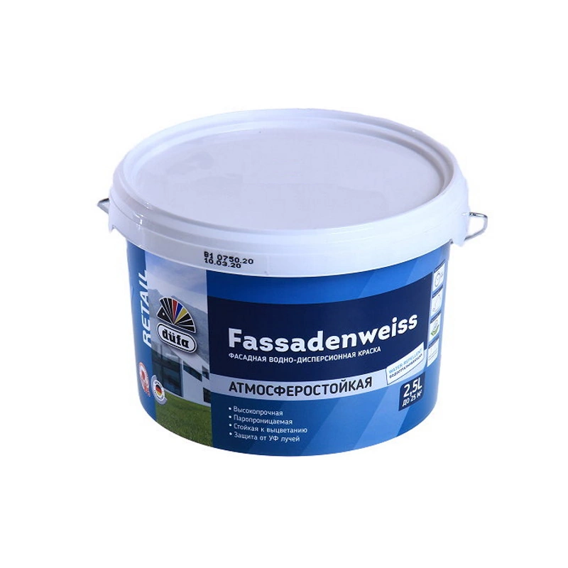 Краска Фасадная «Fassadenweiss» База 1 "DufaRetail" (2,5 л)