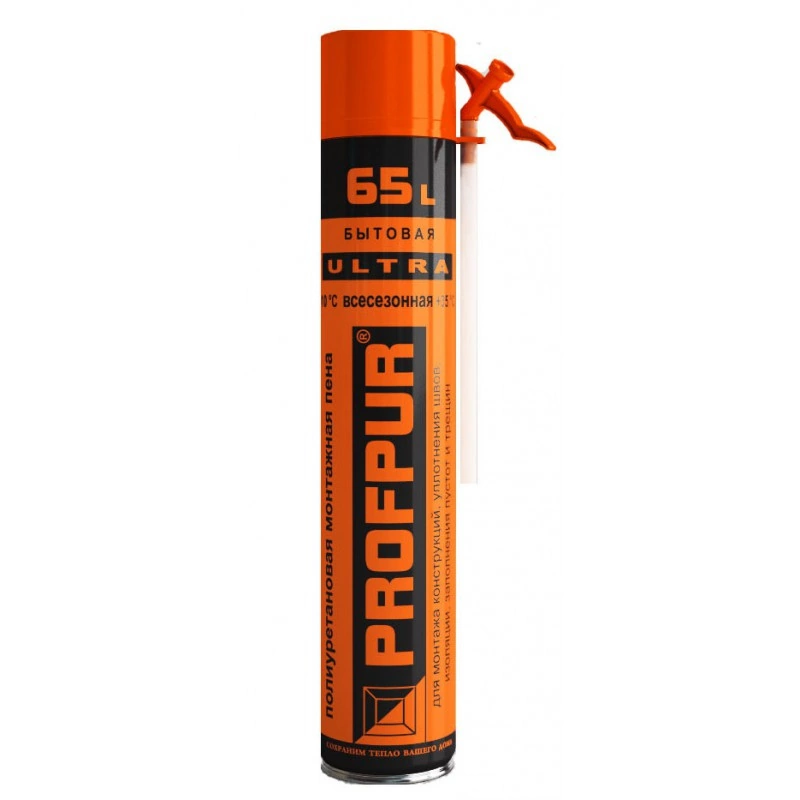 Пена бытовая Всесезонная «Profpur Ultra» выход 65 л (870 мл)
