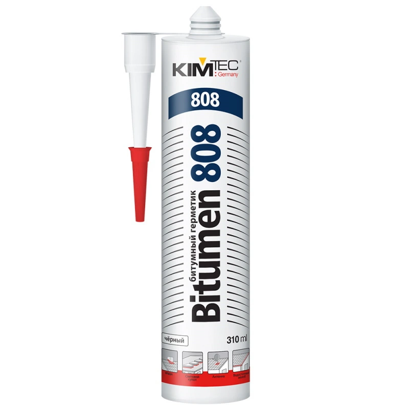 Герметик битумный 808 Черный "Kim Tec" (310 мл)