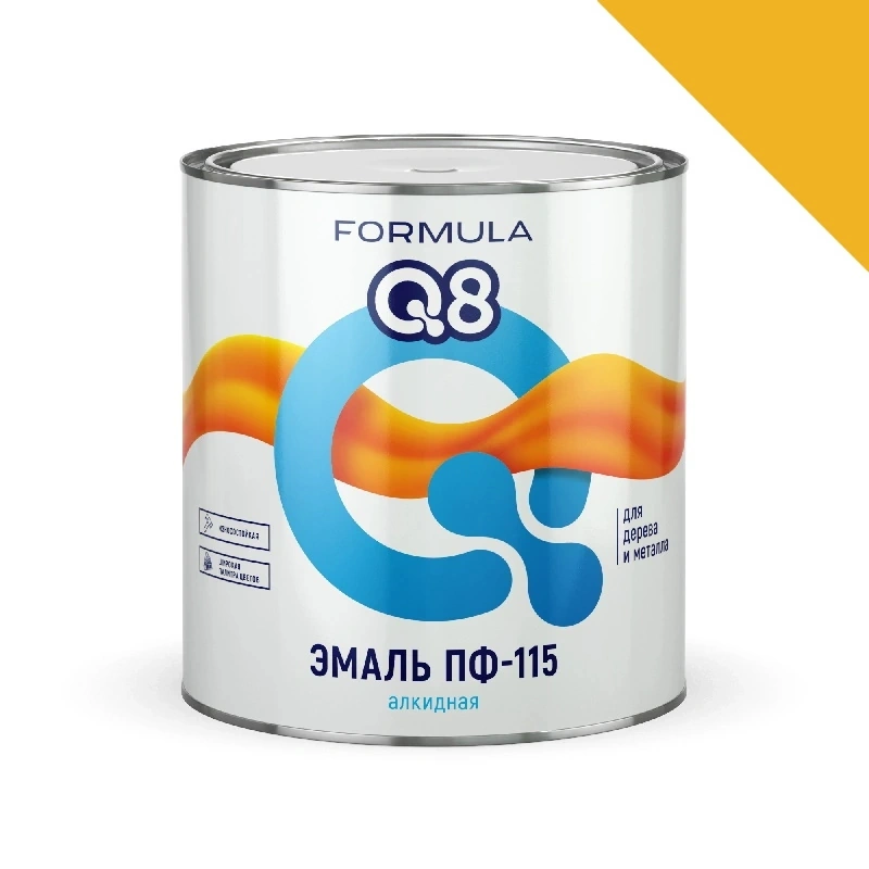 Эмаль ПФ-115 "Formula Q8" Желтая (2,7 кг)