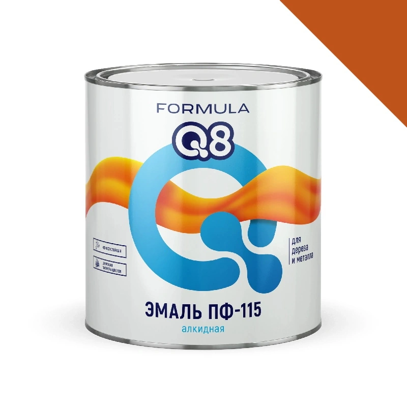 Эмаль ПФ-115 "Formula Q8" Желто-коричневая (2,7 кг)