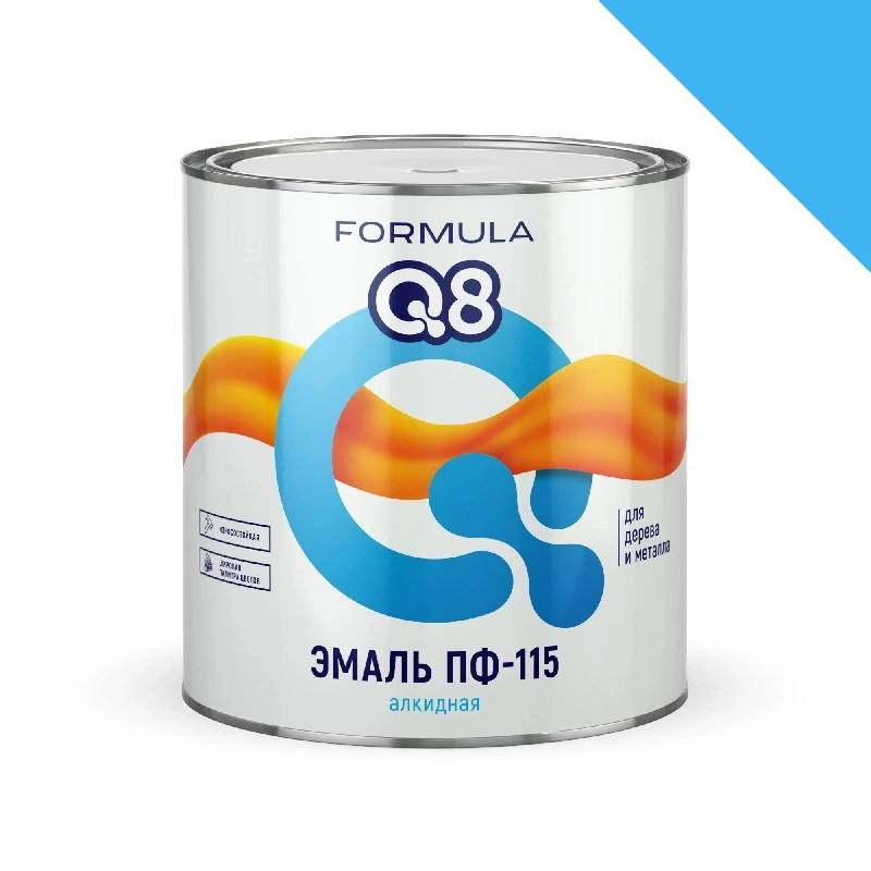 Эмаль ПФ-115 "Formula Q8" Голубая (2,7 кг)