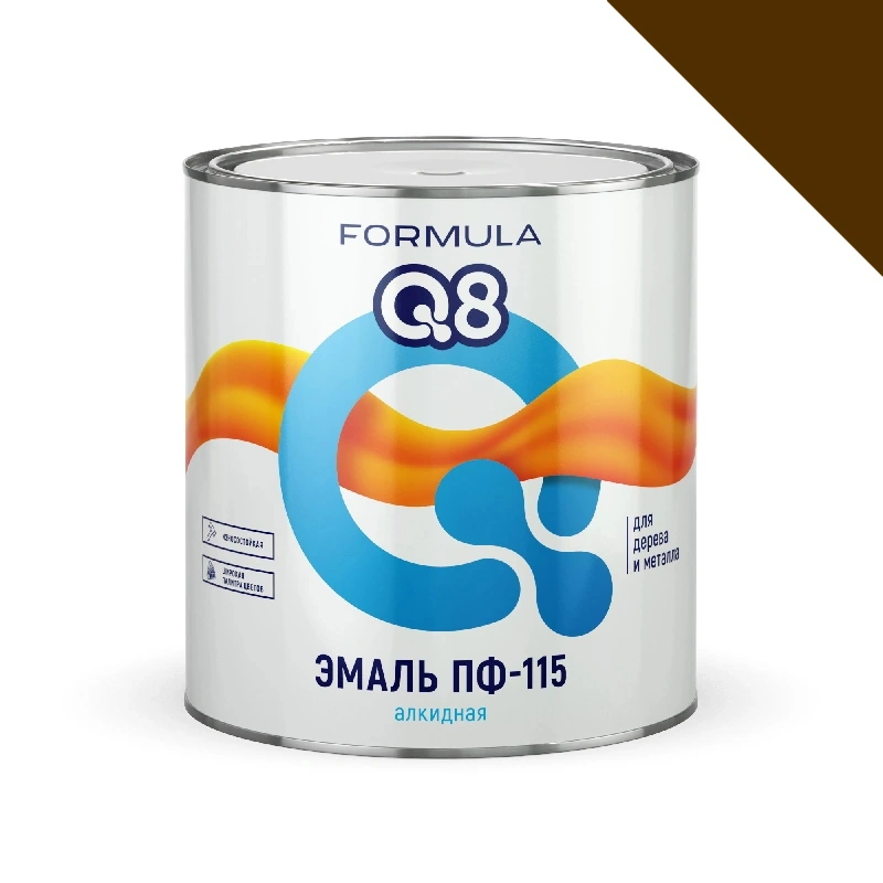 Эмаль ПФ-115 "Formula Q8" Коричневая (2,7 кг)