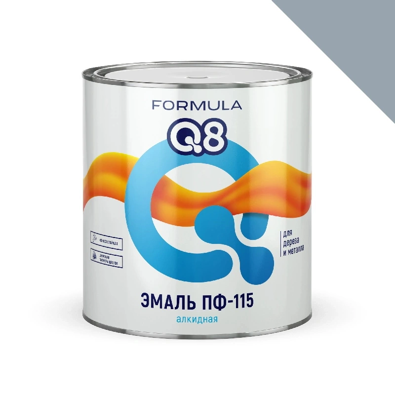 Эмаль ПФ-115 "Formula Q8" Серая (2,7 кг)