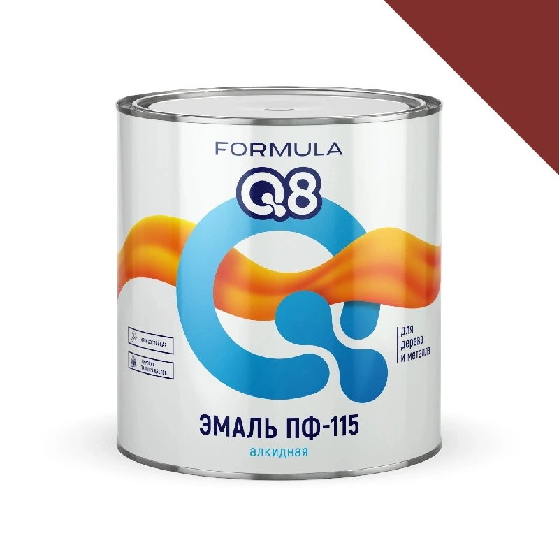 Эмаль ПФ-115 "Formula Q8" Красно-коричневая (2,7 кг)