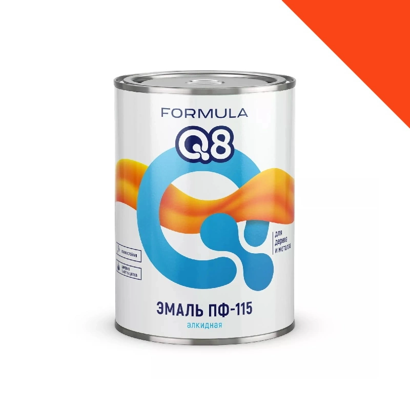 Эмаль ПФ-115 "Formula Q8" Оранжевая (0,9 кг)