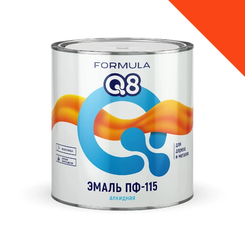 Эмаль ПФ-115 "Formula Q8" Оранжевая (2,7 кг)