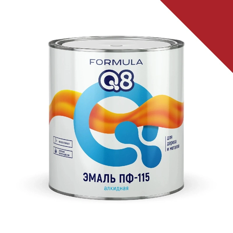 Эмаль ПФ-115 "Formula Q8" Красная (2,7 кг)