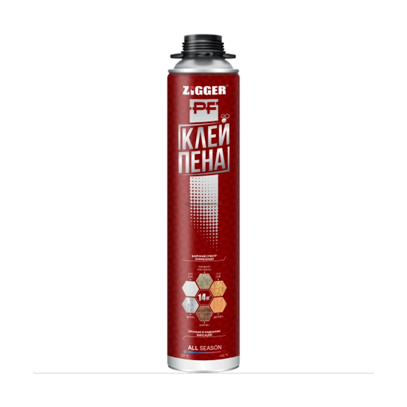 Клей-пена профессиональная всесезонная «Zigger PF» (750 мл, 830 г)