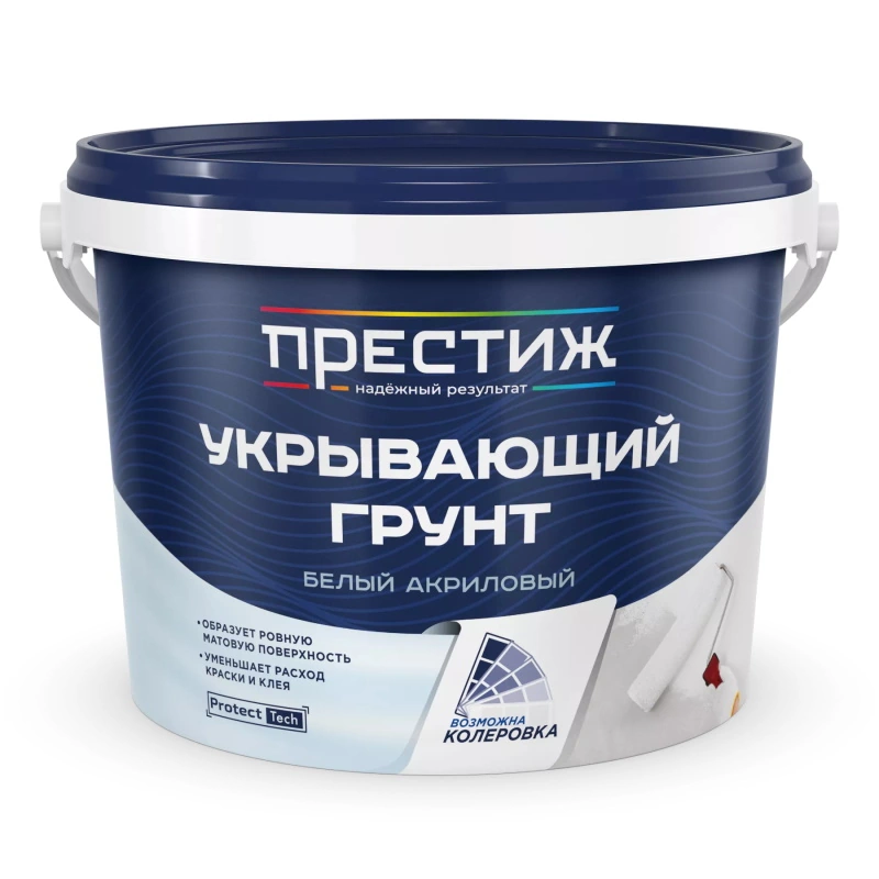Грунт акриловый УКРЫВАЮЩИЙ Белый "Престиж" (12 кг)