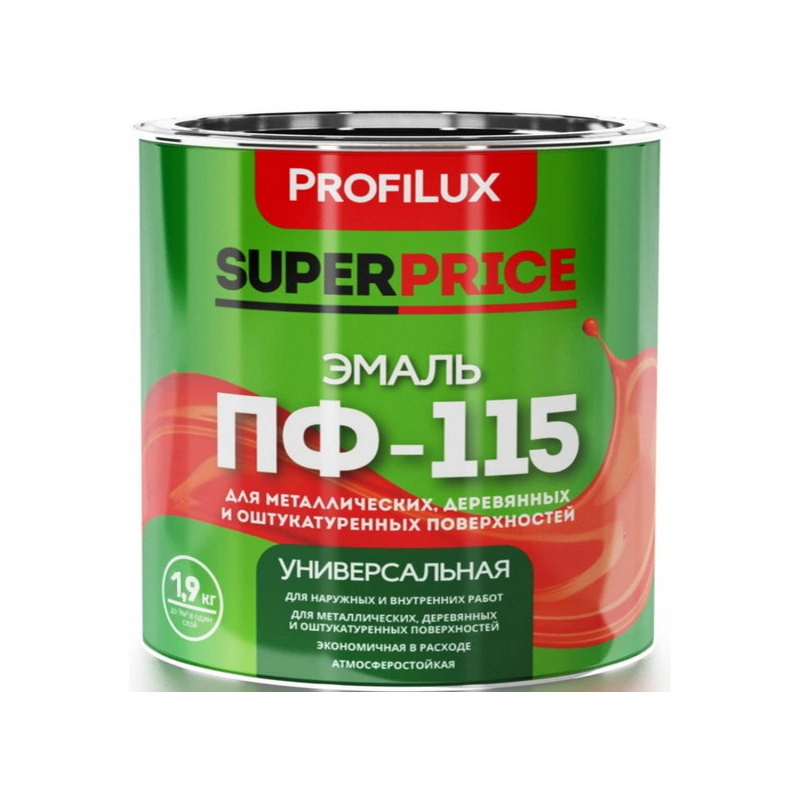 Эмаль ПФ-115 Жёлтая "Profilux Superprice" (1,9 кг)