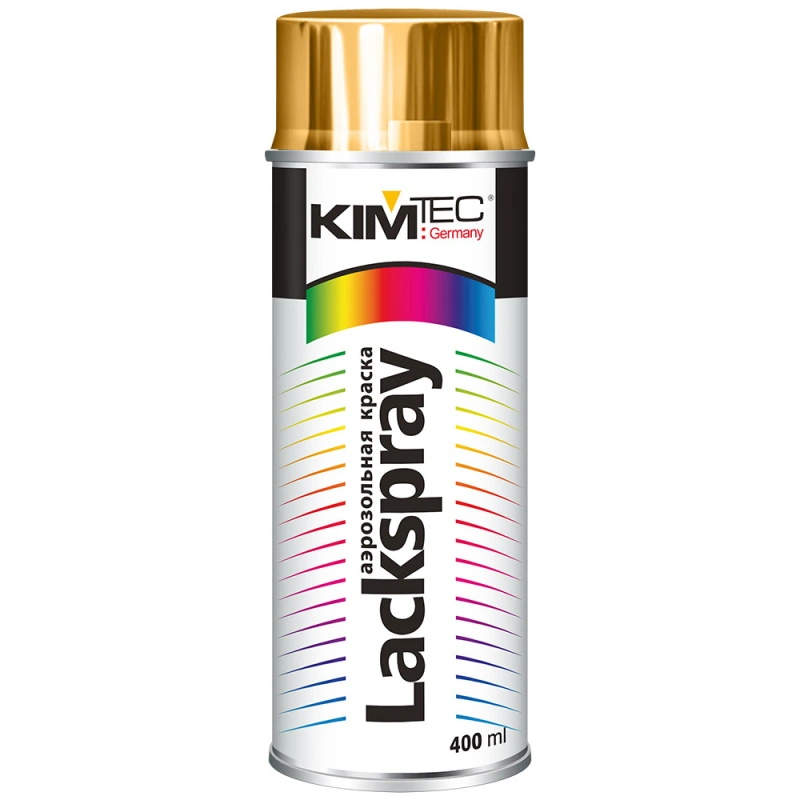 Аэрозольная краска Металлик-золото "KIM TEC" (400 м)