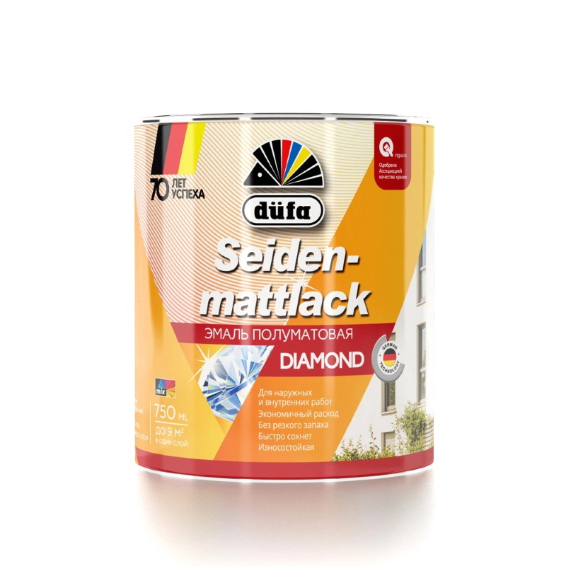 Эмаль «SEIDENMATTLACK» Белaя "Dufa" (750 мл)