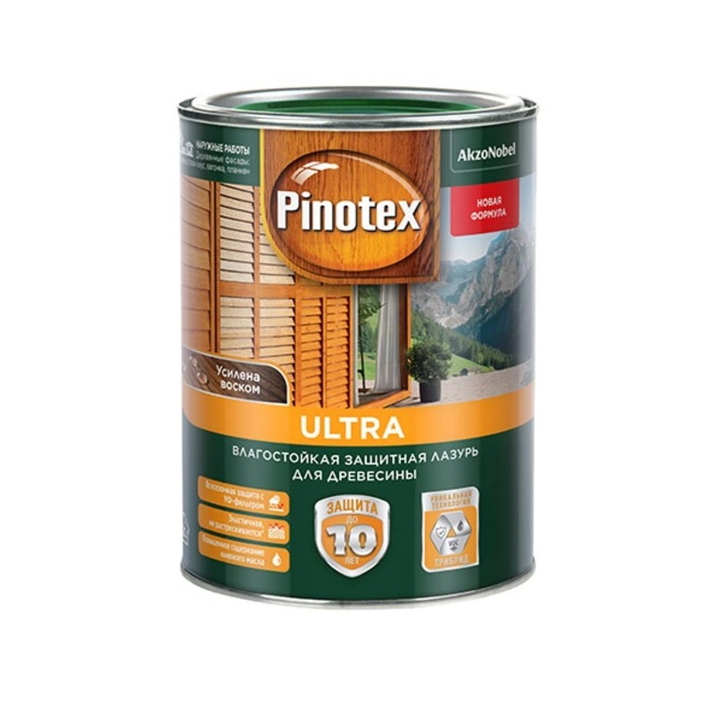Лазурь влагостойкая «Pinotex Ultra» Белая (1 л)