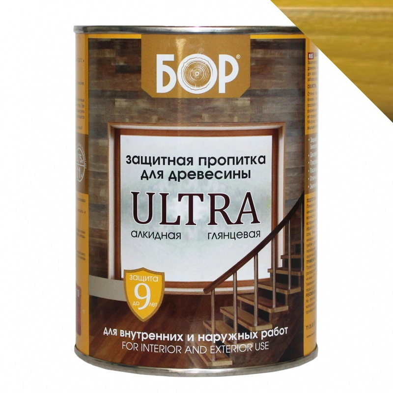 Защитная пропитка для древесины «ULTRA» Дуб "Бор" (0,75 кг)