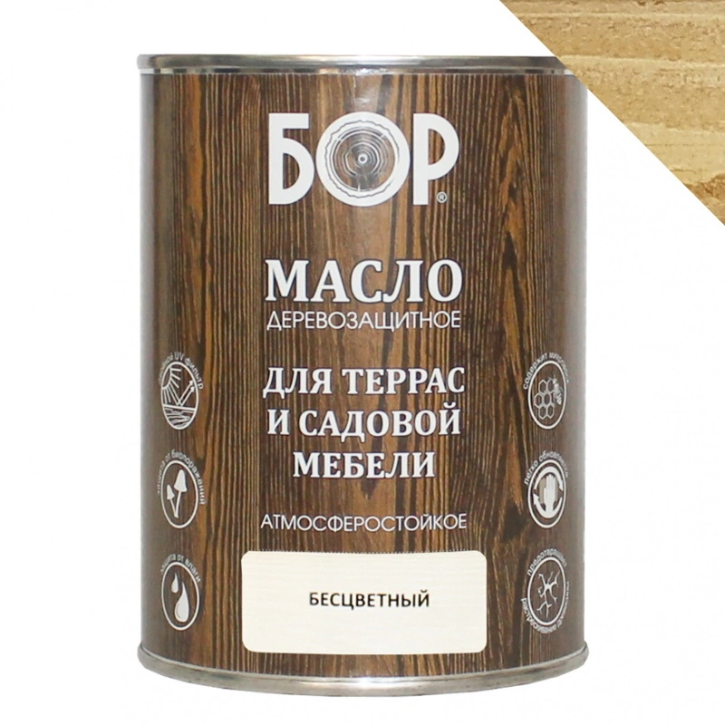 Масло деревозащитное для террас и садовой мебели Орегон "Бор" (0,64 кг)