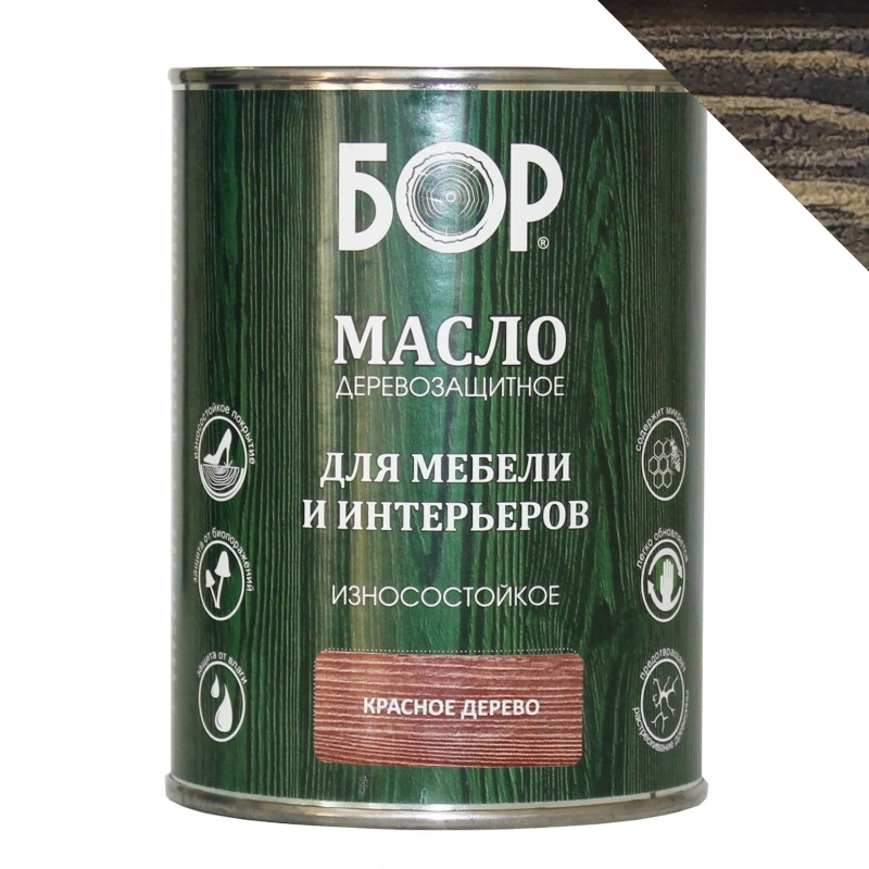 Масло деревозащитное для мебели и интерьеров Палисандр "Бор" (0,64 кг)