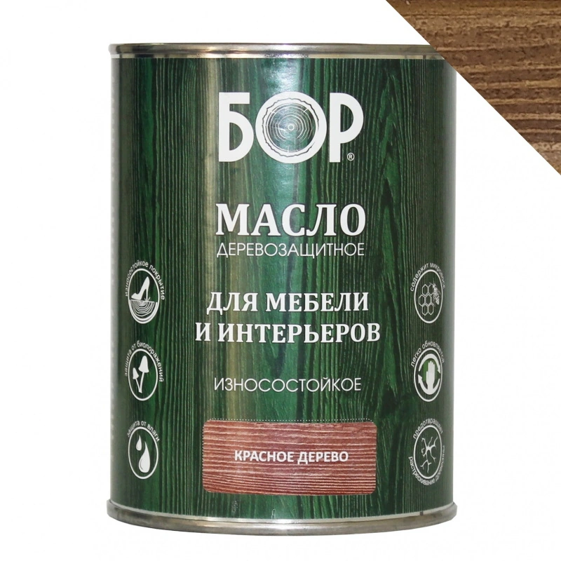 Масло деревозащитное для мебели и интерьеров Орех "Бор" (0,64 кг)