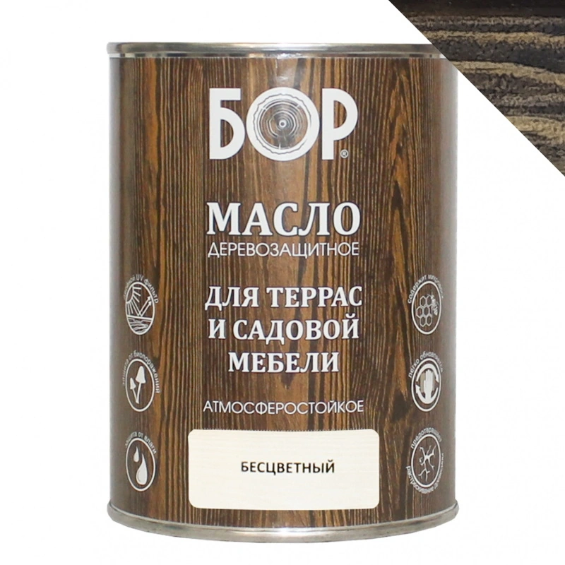 Масло деревозащитное для террас и садовой мебели Палисандр "Бор" (0,64 кг)