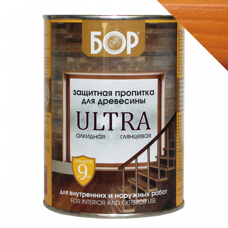 Защитная пропитка для древесины «ULTRA» Ольха "Бор" (0,75 кг)