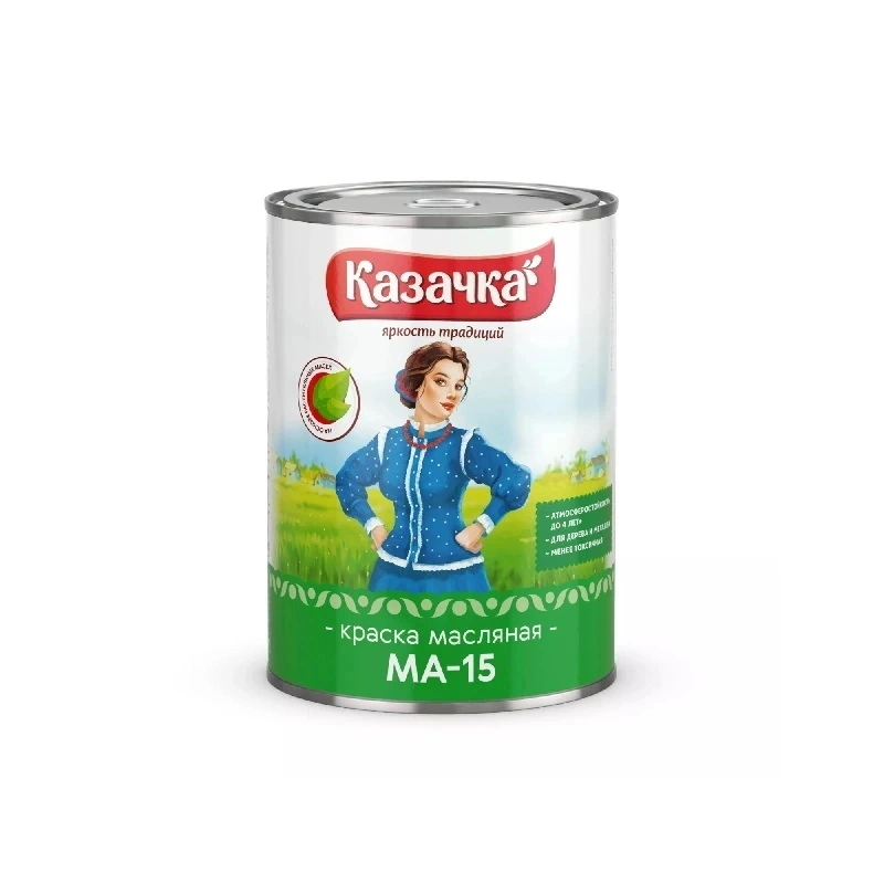 Краска масляная МА-15 "Казачка" Белая (0,9 кг)