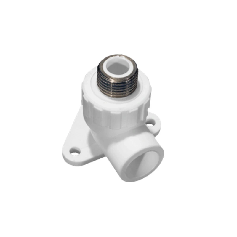 Угол переходной c наружной резьбой и креплением PPR Белый GP (Ø20×½")