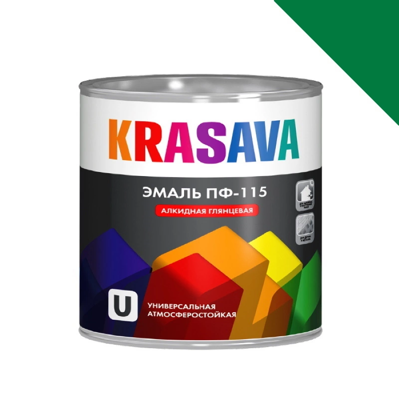 Эмаль ПФ-115 Парижская зелень "Krasava" (2,7 кг)