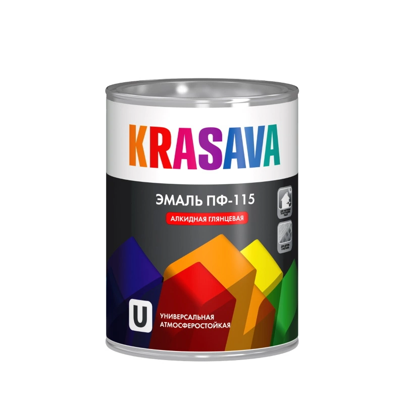 Эмаль ПФ-115 Белая "Krasava" (0,9 кг)