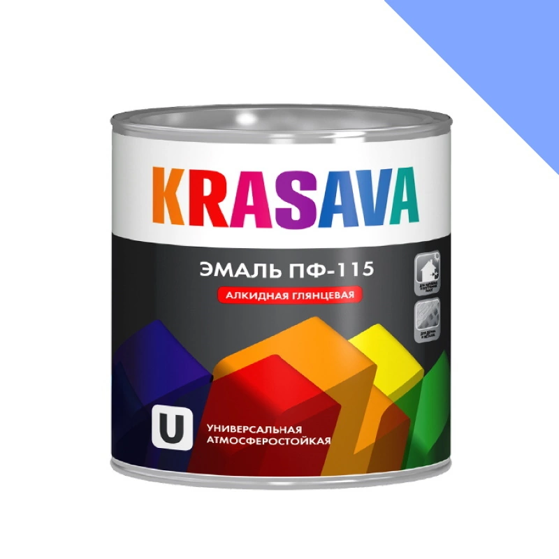 Эмаль ПФ-115 Голубая "Krasava" (2,7 кг)