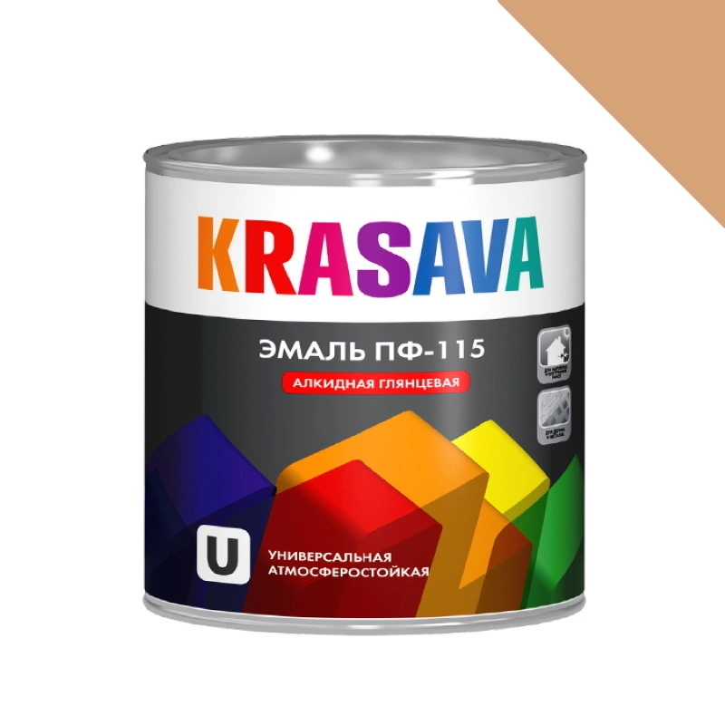 Эмаль ПФ-115 Бежевая "Krasava" (2,7 кг)