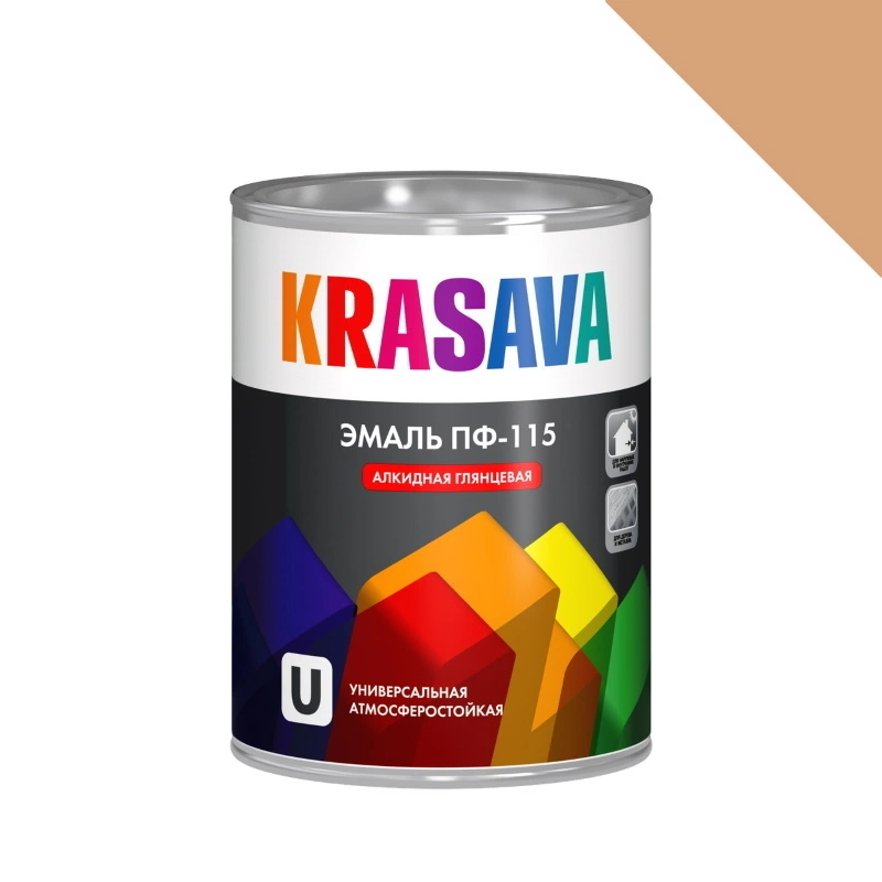 Эмаль ПФ-115 Бежевая "Krasava" (0,9 кг)