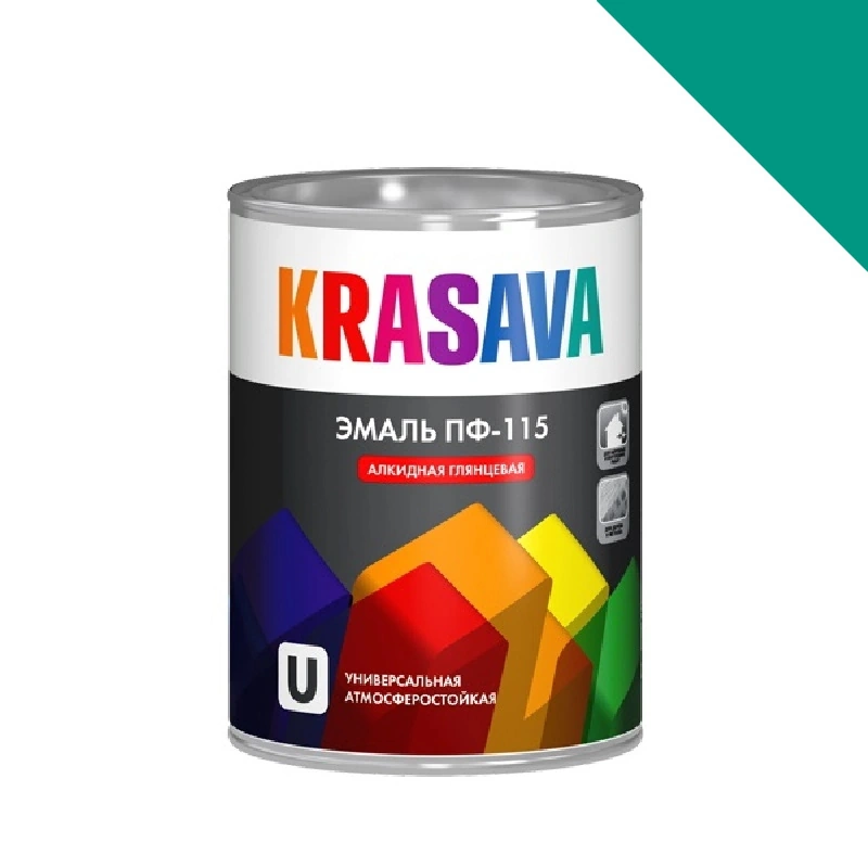 Эмаль ПФ-115 Бирюзовая "Krasava" (0,9 кг)