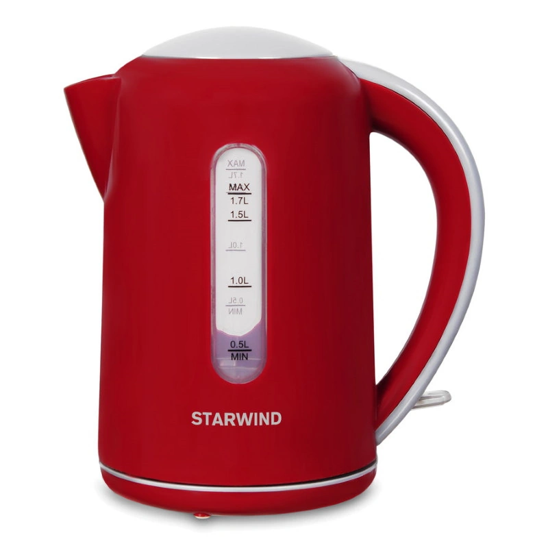 Чайник электрический, Красный с серым "StarWind" (2200 Вт, 1.7 л)