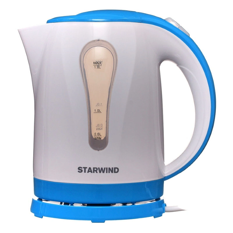 Чайник электрический, Белый с голубым "StarWind" (2200 Вт, 1.8 л)