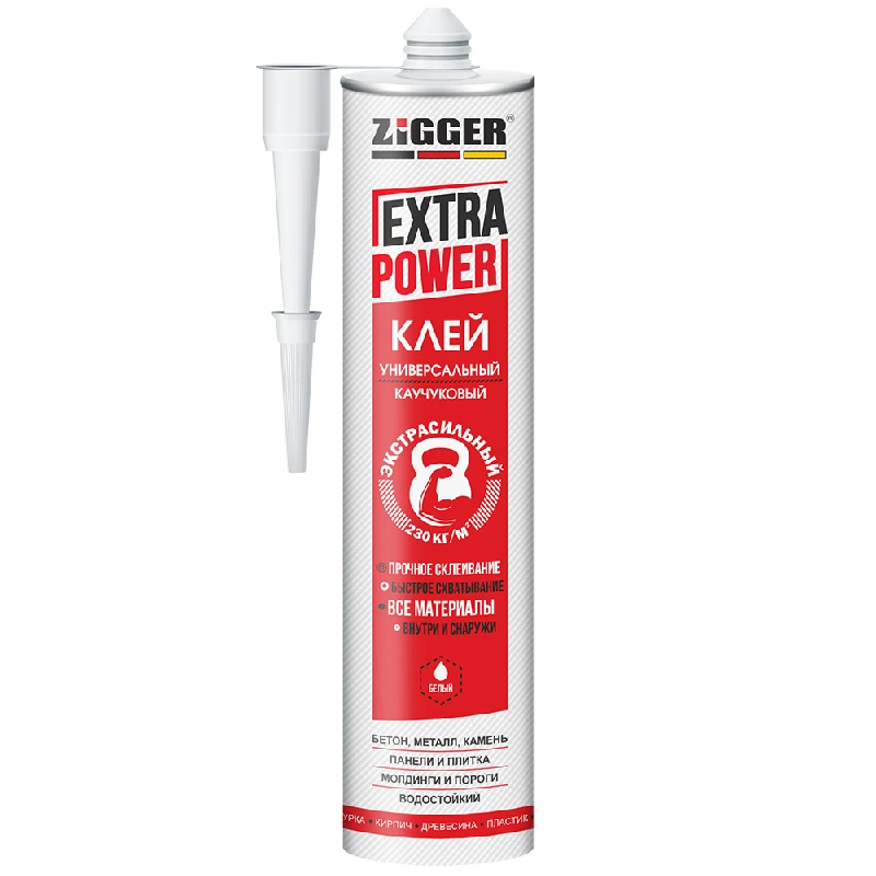 Клей EXTRA POWER, каучуковый экстрасильный, Белый (380 г)
