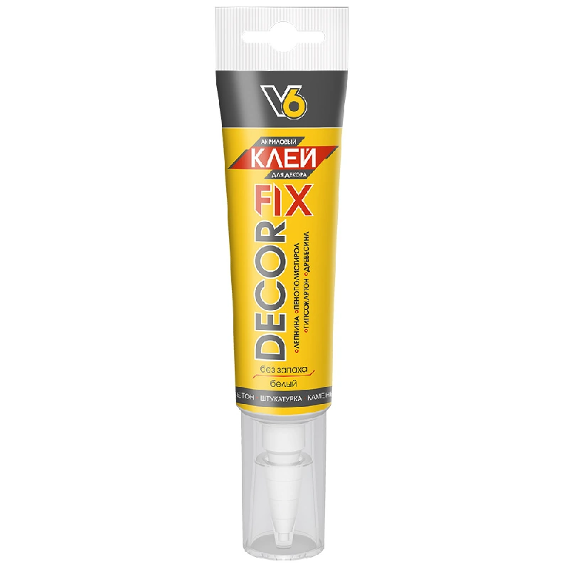 Клей V6 DECOR FIX акриловый для декора белый (100 г)